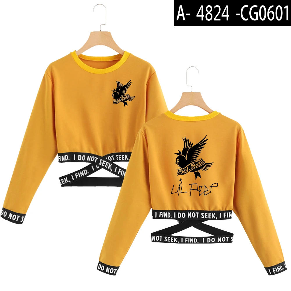 Lil Peep Новая мода принт harajuku удобный монолитный свитер высокого качества Женская толстовка Горячая Распродажа Пальто Толстовка - Цвет: yellow