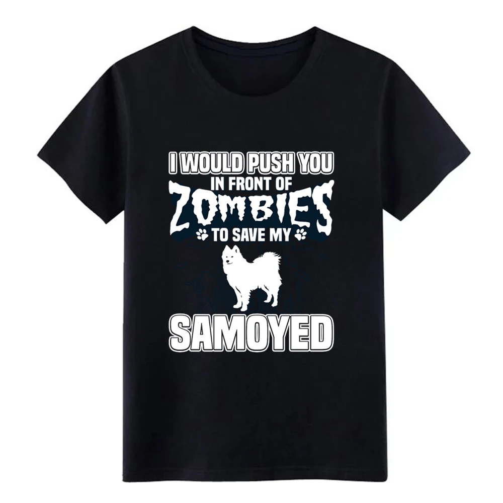 Мужская футболка Samoyed дизайнерская хлопковая формальная с круглым воротником и