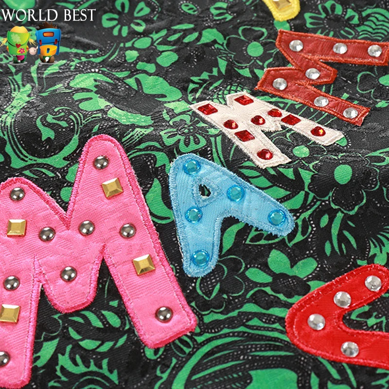 Весенние детские платья для девочек Брендовое детское платье жаккардовое с