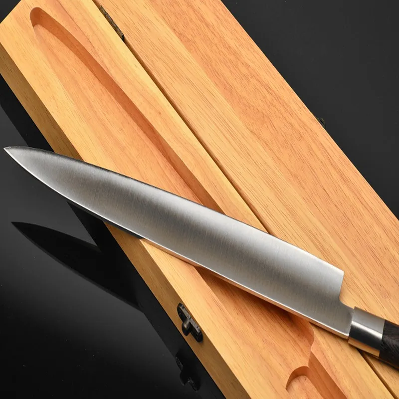 Нож янагиба для суши и сашими левая рука 24 см немецкий кухонный нож из