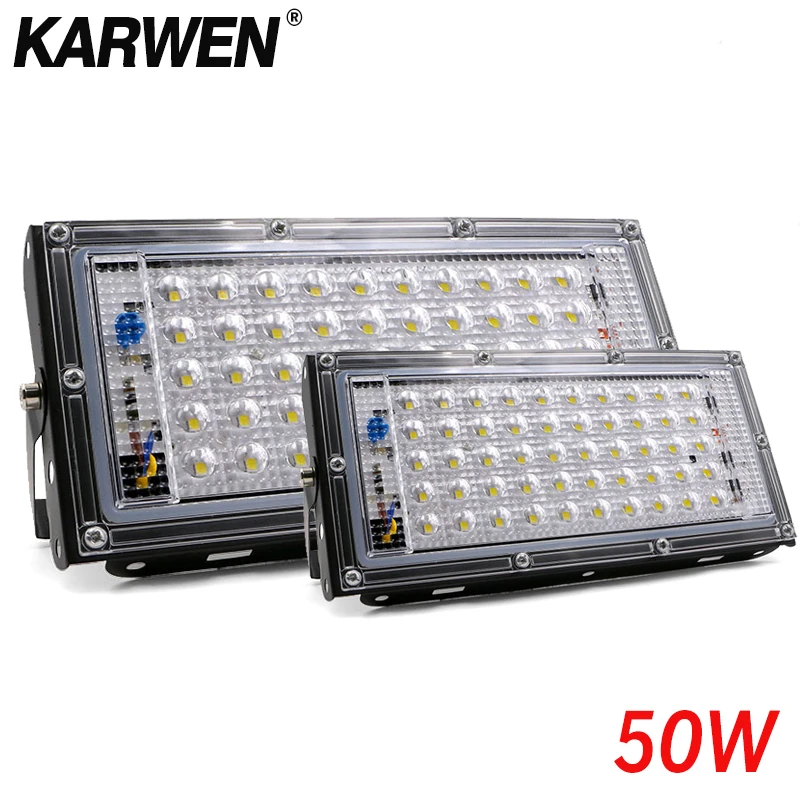 Водонепроницаемый Ip65 Светодиодный прожектор светильник 50W 100W 150W AC 220V 240V Точечный