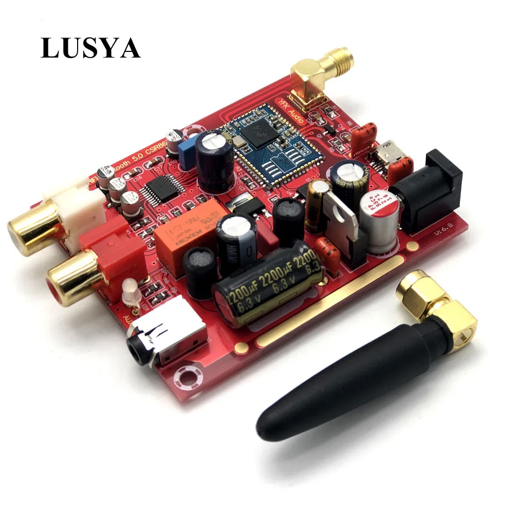 Lusya AUX вход CSR8675 беспроводной Bluetooth 5,0 приемник плата PCM5102A APTX HD ies DAC декодер 24 бит с антенной A2-005