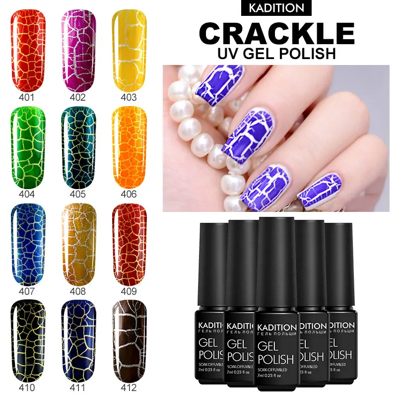 KADITION Fashion Lucky Soak Off Гель-лак для ногтей 7 мл 12 цветов нужна Светодиодная лампа 3D
