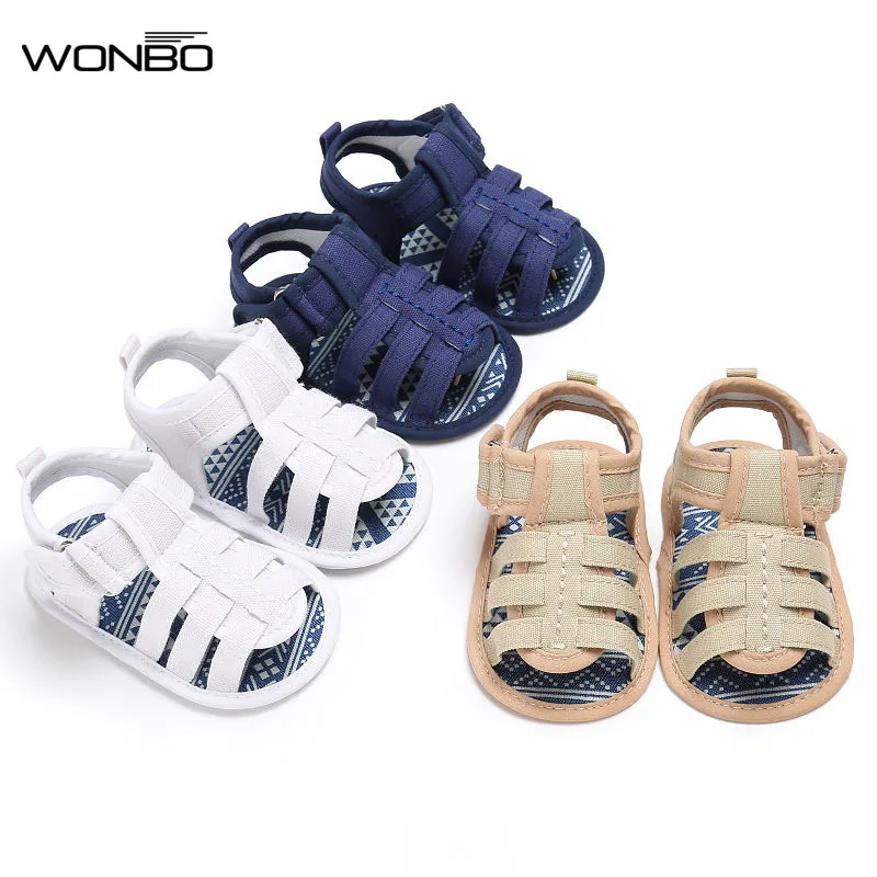 Сандалии мужские мягкие холщовые Повседневная летняя обувь для малышей