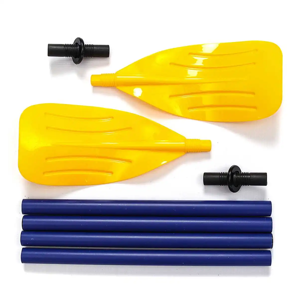 SGODDE 225x127cm 3 Person Inflatable Rowing Boat Bearing 210kg Durable PVC Rubber Fishing Boat Set with Paddles Pump Other Set