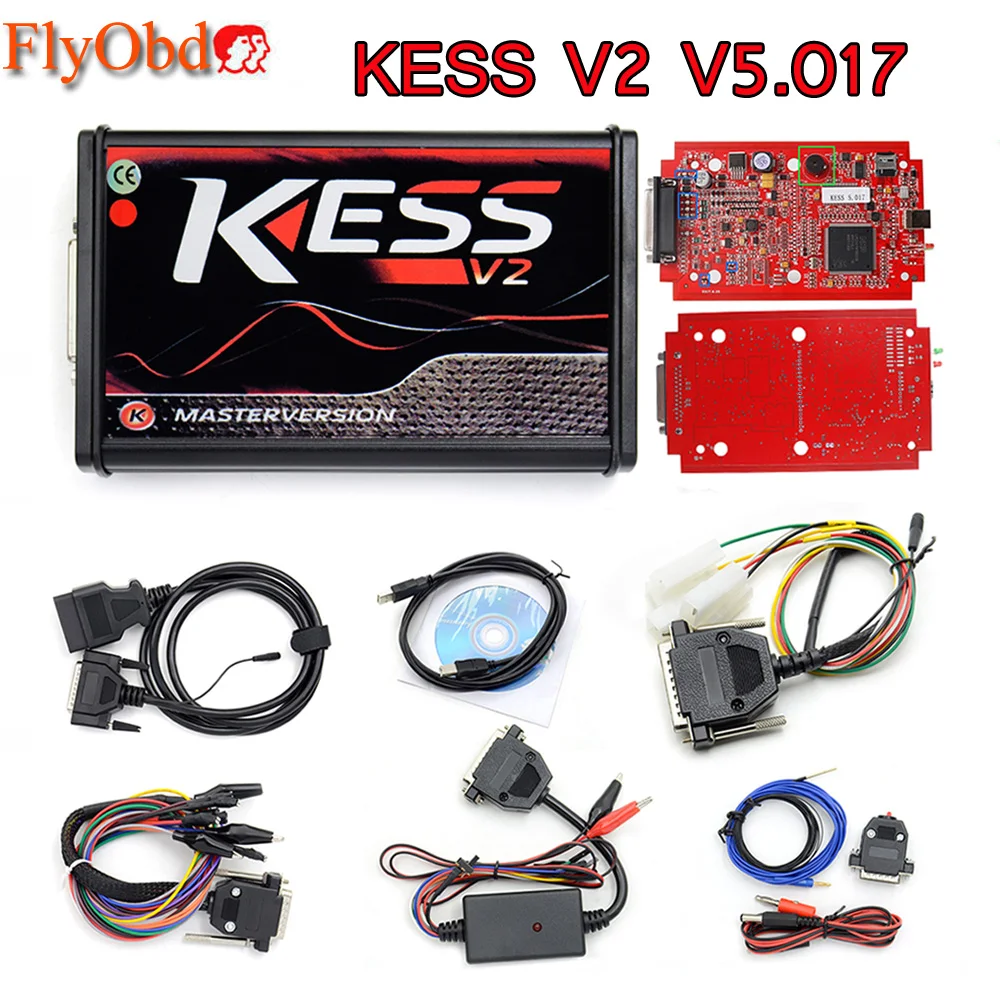 Бесплатный онлайн красный ЕС KESS V2 V5.017 kess v2 мастер OBD2 менеджер ЭБУ инструменты для программирования без маркера ограничен