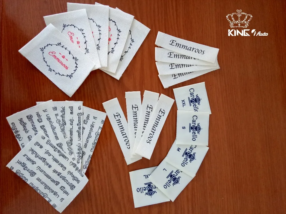 Тканые этикетки на заказ дизайн/атласная лента Размер в разрезе и рулоне/одежда