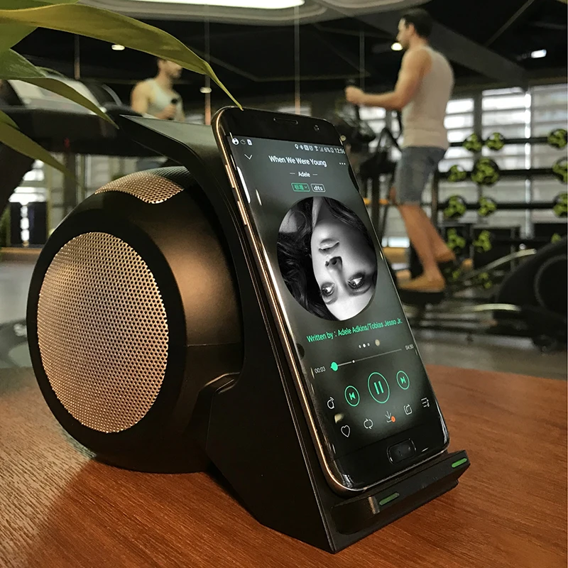 Беспроводное зарядное устройство Bluetooth динамик 9 В 3A Беспроводная Быстрая