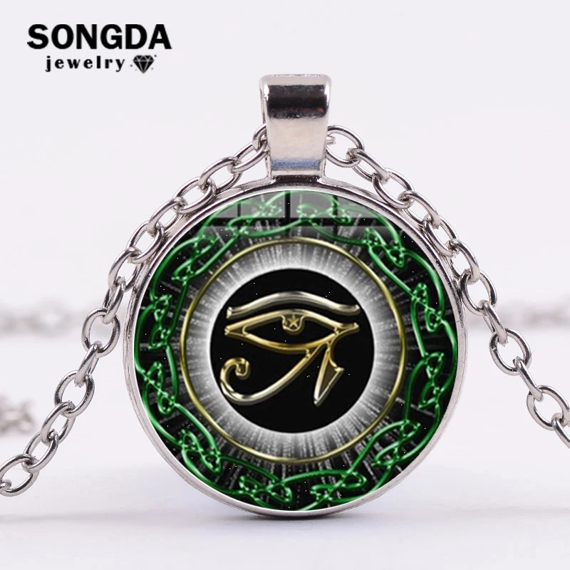 SONGDA New Style Vintage The Eye Of Horus Necklace for Women Men Ancient Egyptian Magic Amulet Lucky Necklace Statement Jewelry