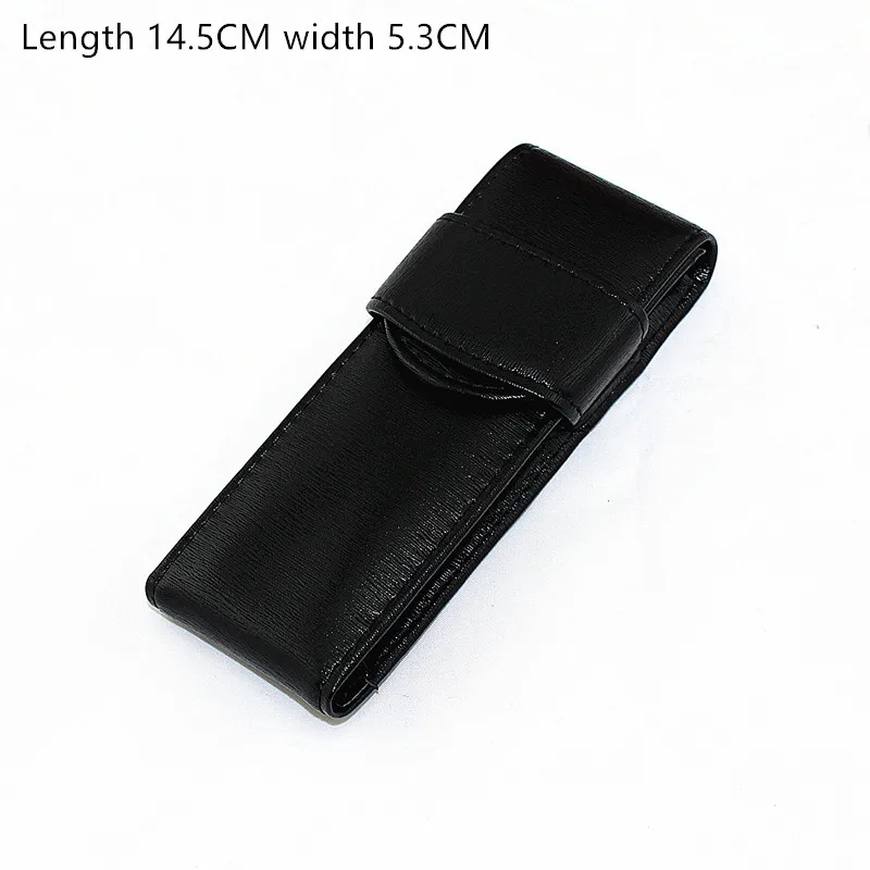 Перьевая ручка/ручка-роллер, пенал, сумка для ручек, натуральная кожа, качественная мытая воловья кожа, черный/чехол для кофейных ручек/держатель