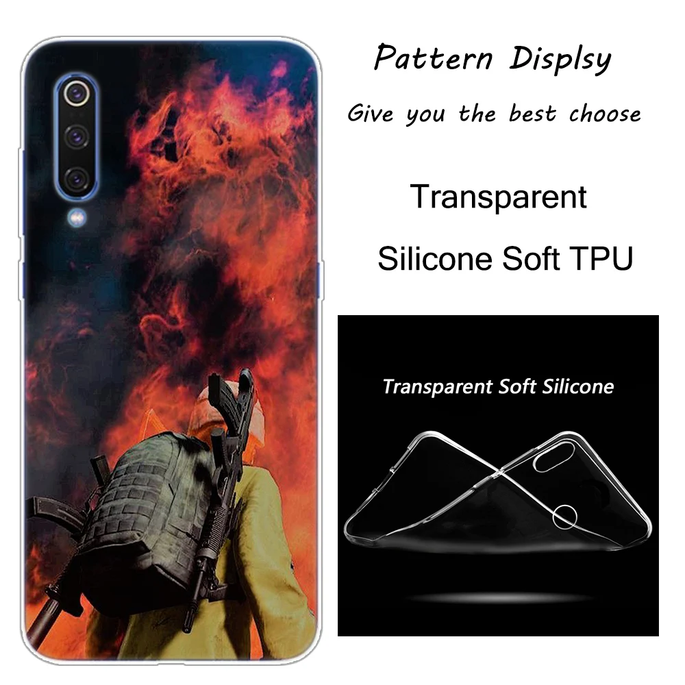 Горячие pubg игры силиконовый чехол для Xiaomi Pocophone F1 9T 9 9SE 8 A2 Lite A1 A2 Mix3 Redmi K20 7A Note 4 4X5 6 7 Pro S2 крышка