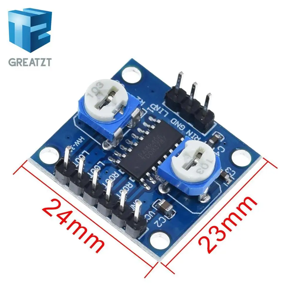 Цифровой усилитель GREATZT PAM8406 с потенциометром громкости 5Wx2 стерео M70|digital amplifier
