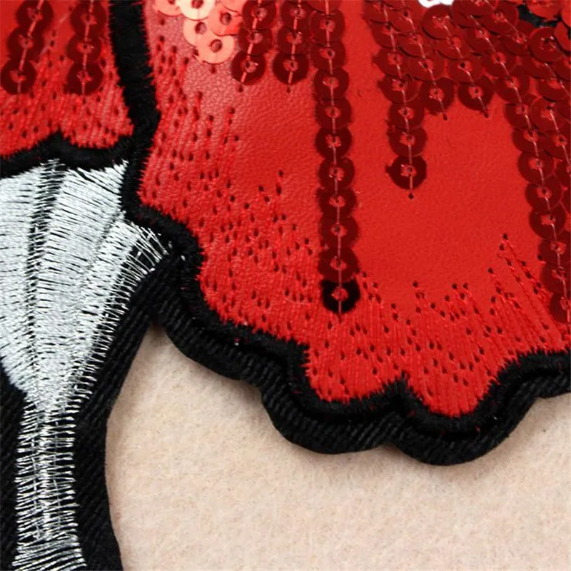 Одежда для мужчин и девочек с блестками красная пластырь 22 см коралловые цветы