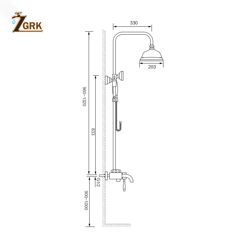 zgrk shower faucets antique bathroom faucet brass bath rainfall with spray shower head bidet tap europe faucet bath shower set free global shipping