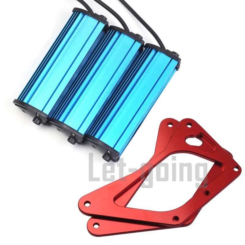 blue in red holder Ретро CG светодиодный Кронштейн передней вилки мотоцикла MSX125 головной светильник Универсальный Для Honda Grom MSX125 125SF 2013- противотуманный светильник - Цвет: blue in red holder
