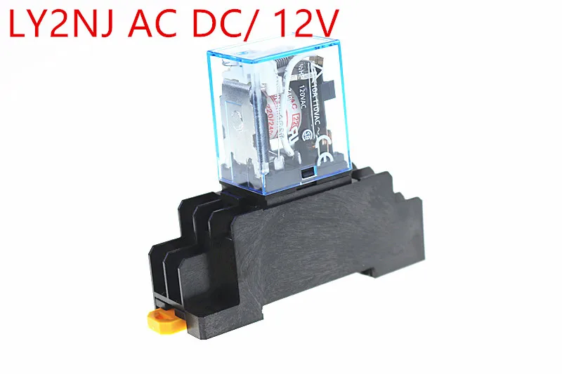 1 комплект 12V 10A катушки Мощность реле DPDT LY2NJ HH62P HHC68A 2Z с цоколя|coil power relay|power relayrelay dpdt