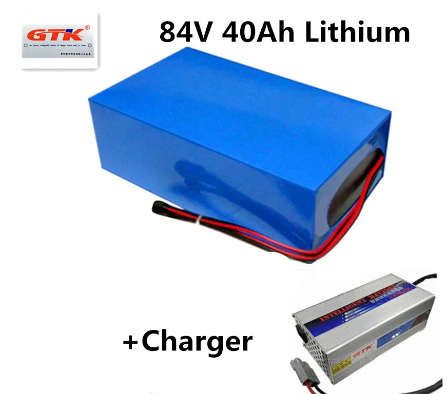 Литий-ионный аккумулятор GTK 84 в 40 Ач для электромобиля 3000 Вт трехколесного