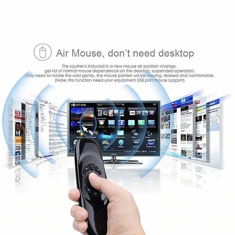 C120 Air Mouse 2 4G перезаряжаемый пульт дистанционного управления Fly беспроводная