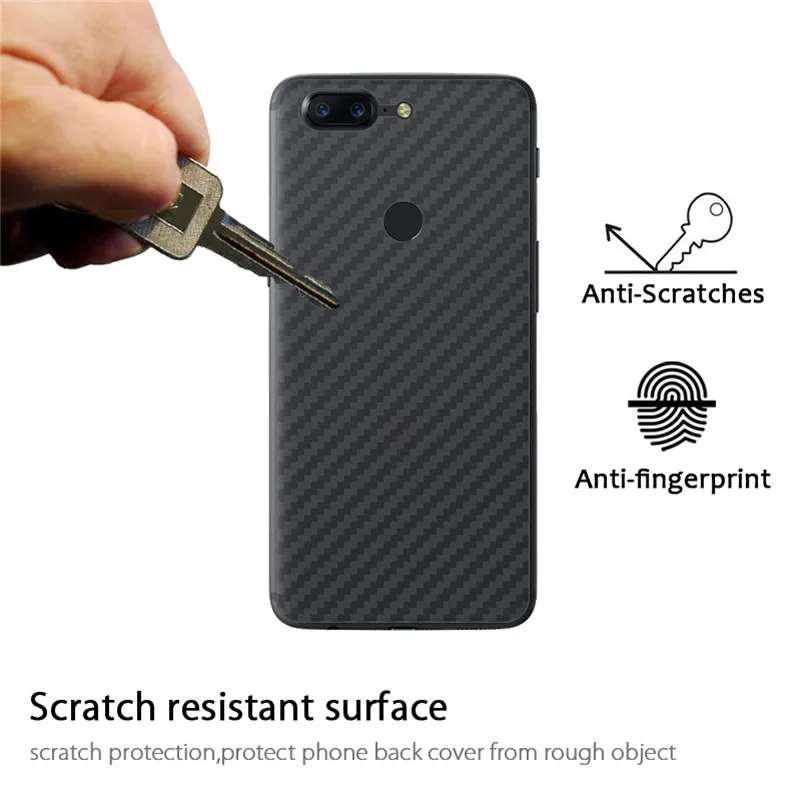 10 упак. Матовая защитная пленка для задней панели из углеродного волокна Oneplus 5T 5 3D