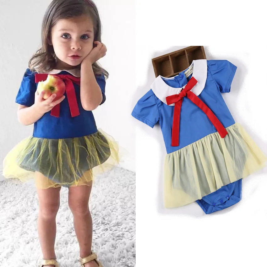 Летнее хлопковое Кружевное боди с галстуком для маленьких девочек повседневная