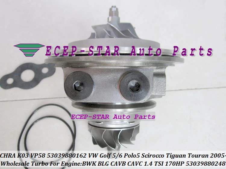 Фото Бесплатная доставка, турбокартридж CHRA Core K03 53039700248 53039700162 для VW Golf GT 5 Polo 5 Tiguan Touran BWK BLG CAVB CAVC 1.4L TSI №3