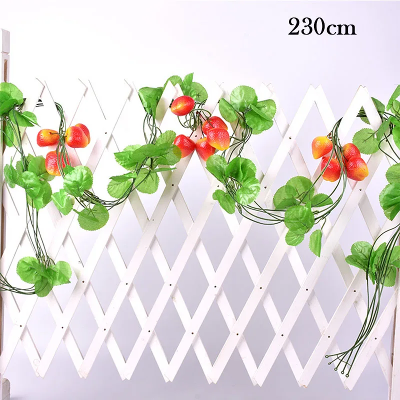 230 см искусственные растения фруктовая лоза зеленый лист Плющ для дома свадьбы