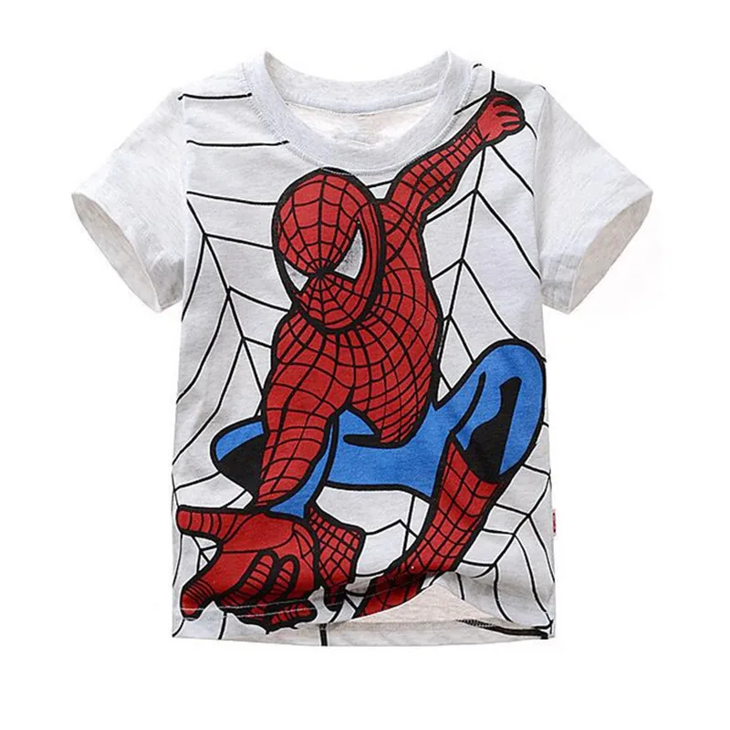 Летняя футболка для мальчиков популярная хлопковая с короткими рукавами героями