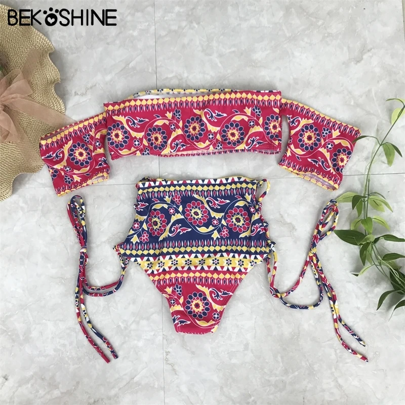 Bekoshine 2 цвета новый бикини 2017 женская обувь Купальники для малышек лето купальник