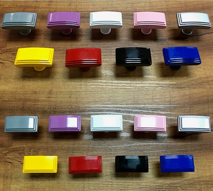 Ручки для ящиков и шкафов белые черные красные синие желтые розовые фиолетовые