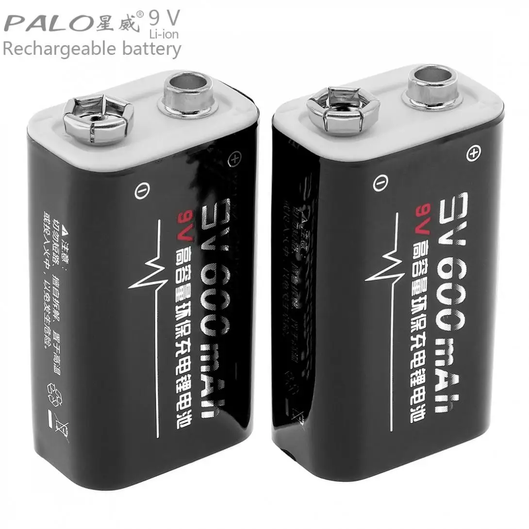 4 шт. литий ионные аккумуляторные батареи 600 мАч 9 в| |