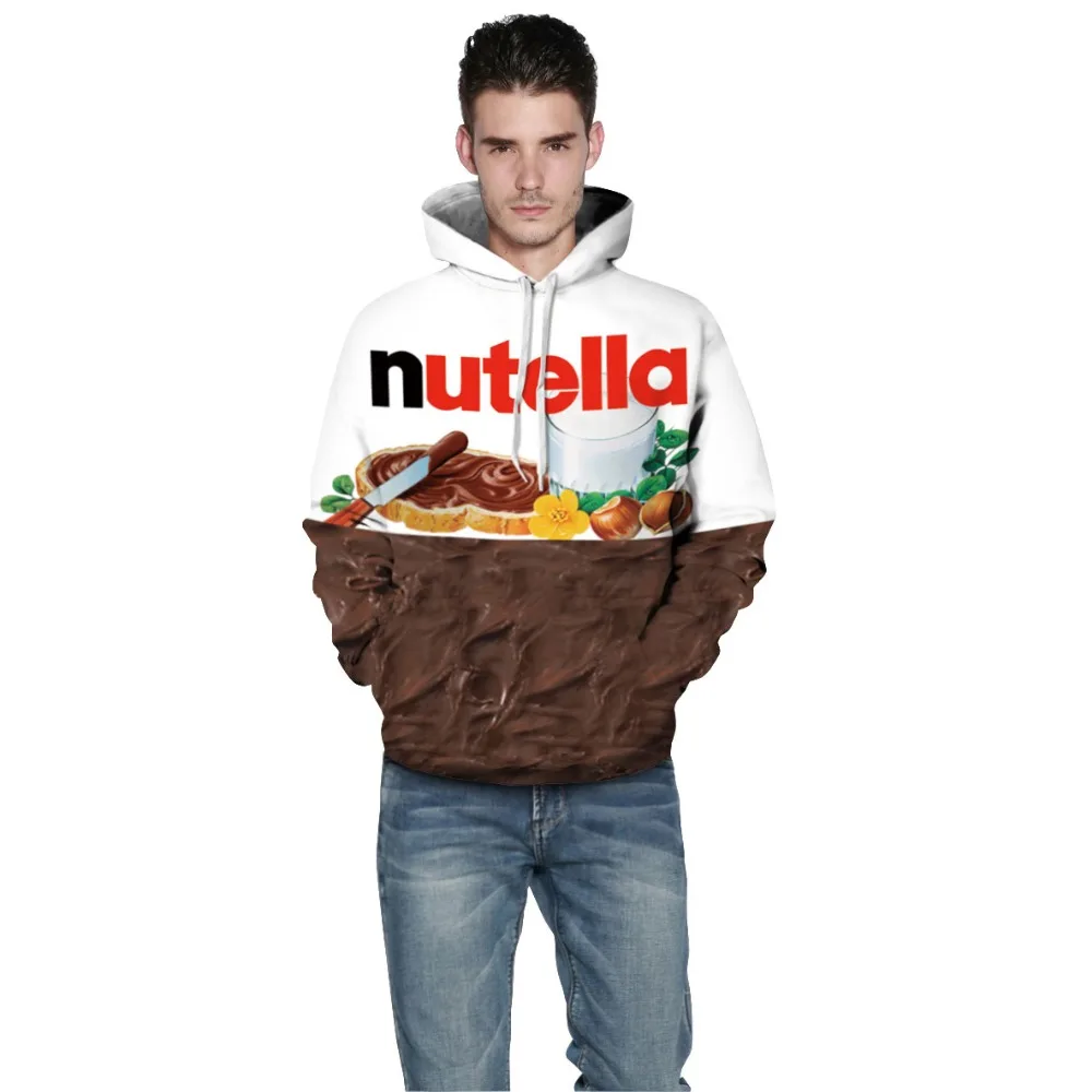 Новый 061 на осень с изображением шоколадной пасты Nutella 3D печатных Женская
