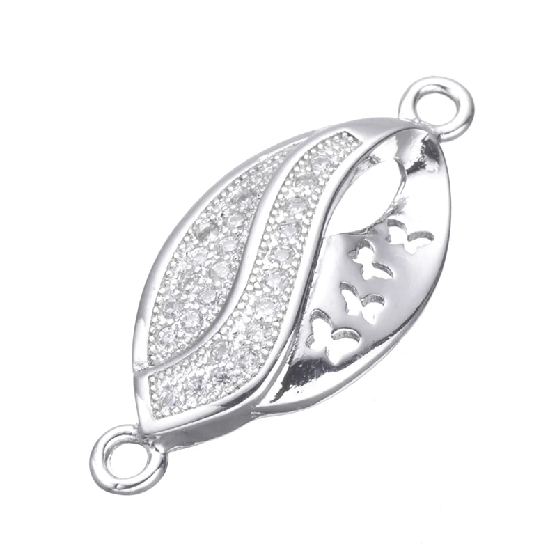 5 шт. Diy европейская циркониевая бабочка в листе шармы для изготовления ювелирных