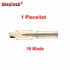 OkeyTech универсальный металлический ключ 18 для BMW, сменный пульт дистанционного управления KD Keydiy No.18, без выреза, пустой клинок, автомобильные аксессуары