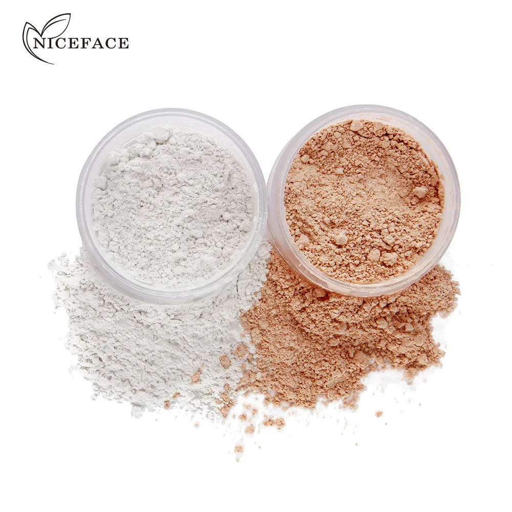 NICEFACE Make Up грунтовка свободная Пудра со спонжем фиксирующая Poudre Libre масло-контроль
