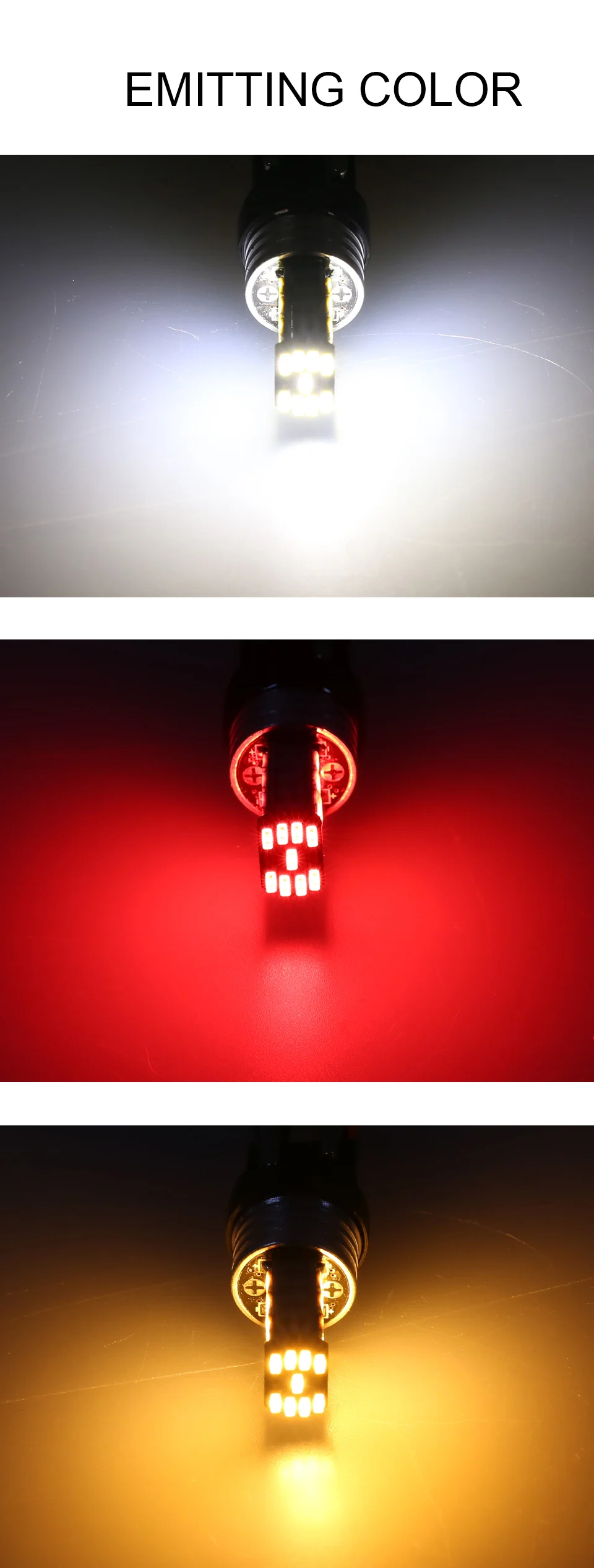 ANMINGPU 2x автомобиль светодиодная сигнальная лампа T20 7443 7440 Led W21W W21/5 Вт WY21W Canbus Авто указателем поворота обратный задние стоп-сигналы 12V