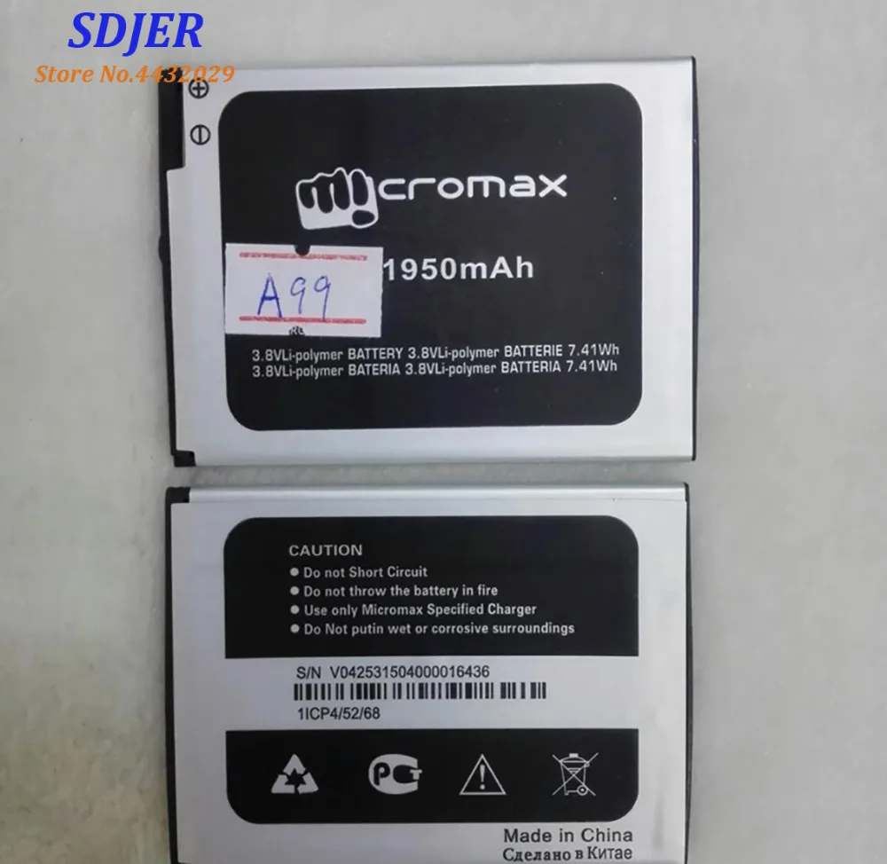 Высокое качество оригинальный для Micromax A99 мобильный телефон литиевая батарея 3 7 V