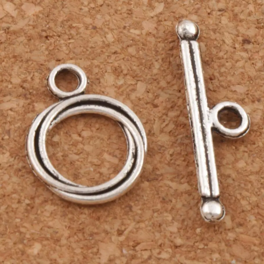 

Twist Ring Alloy Toggle Clasp 13x16.7mm 42sets Zinc Alloy Jewelry Findings L837