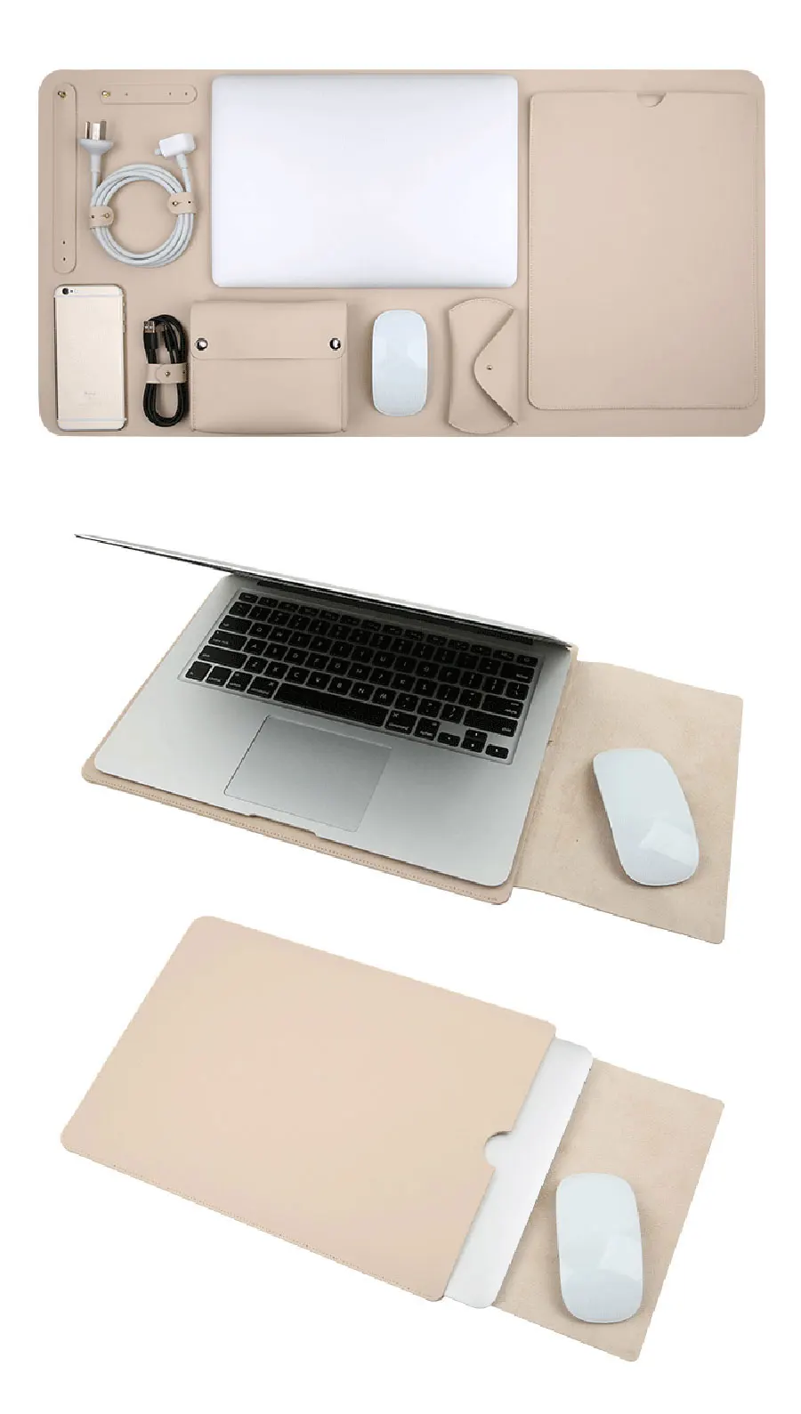 Чехол для ноутбука 5 в 1, сумка для Macbook Air Pro retina 11 13 15 дюймов, чехол для ноутбука, Настольный коврик для мыши, зарядное устройство, сумка для хранения
