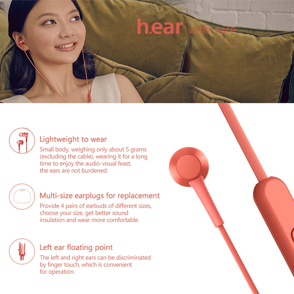 SONY IER-H500A наушники 3,5 мм проводные наушники стерео музыкальные наушники смартфон гарнитура Handsfree с микрофоном