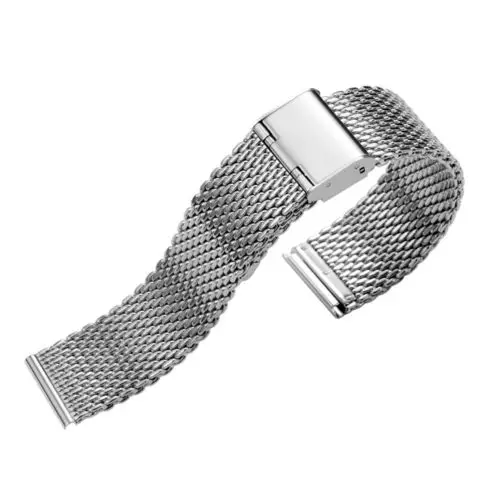 Silver Нержавеющая сталь Миланская петля сетчатый ремешок для часов с инструментами для Pebble Time Round 14 мм - Цвет ремешка: Silver