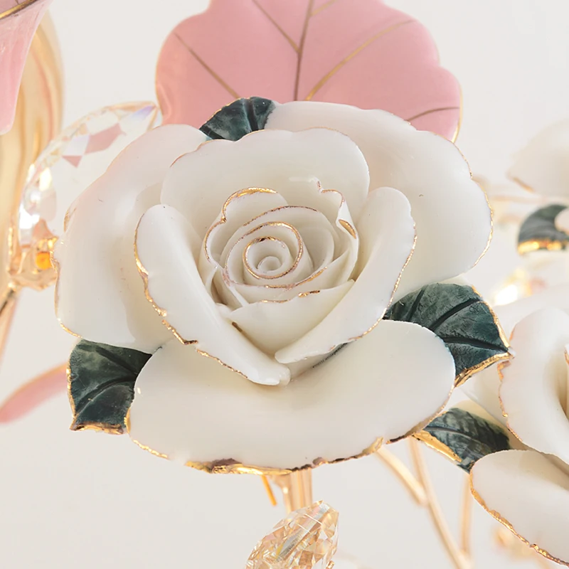 Французский стиль led Хрустальное дерево настольная лампа для столовой