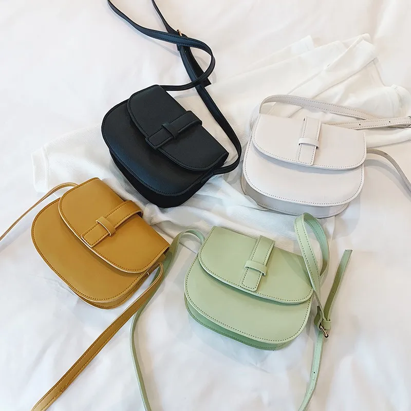 

Women Solid Color Saddle Bag Shoulder bag women messenger bags