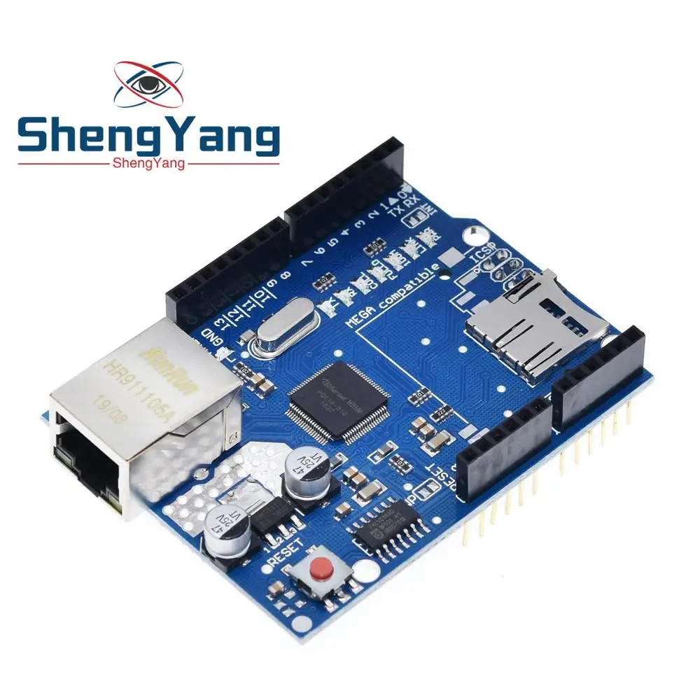 ShengYang 1 шт. экран Ethernet W5100 R3 UNO Mega 2560 1280 328 UNR макетная плата|Интегральные схемы| |