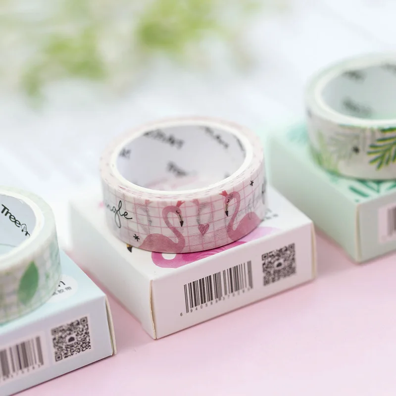 1.5CM X 5M Beautiful Flamingo Washi Tape Diy Decoration For Scrapbooking Masking Adhesive Kawaii Stationery | Канцтовары для офиса