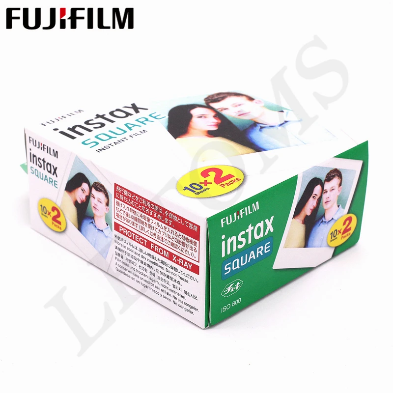 Оригинальная фотобумага Fujifilm Instax 20 квадратная с белыми краями для гибридной