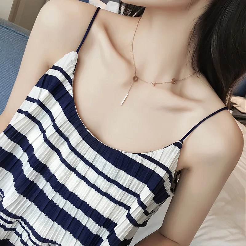 Сексуальная рюшами полосатый комбинезон Женщины Глубокий V шеи комбинезоны