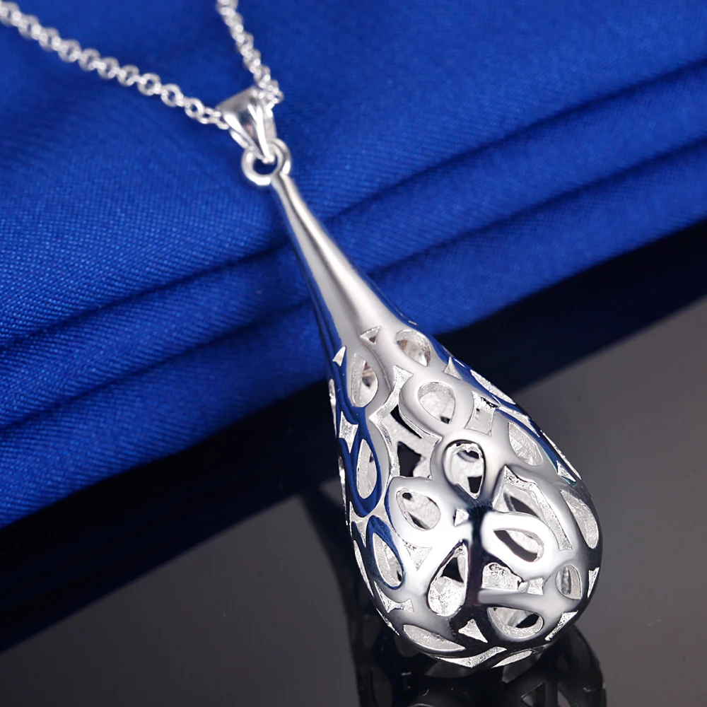 Горячая цепочка ожерелье женщин роскошный пункт моды капли воды 925