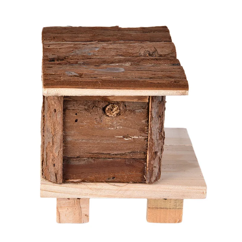 Натуральный коры деревянный дом хомяка белка играть спальный клетка-гнездо для