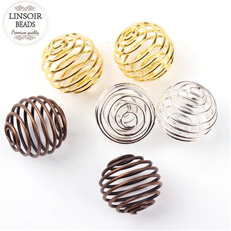 Металлические Пружинные бусины с отверстием 3 мм 50 шт./Лот