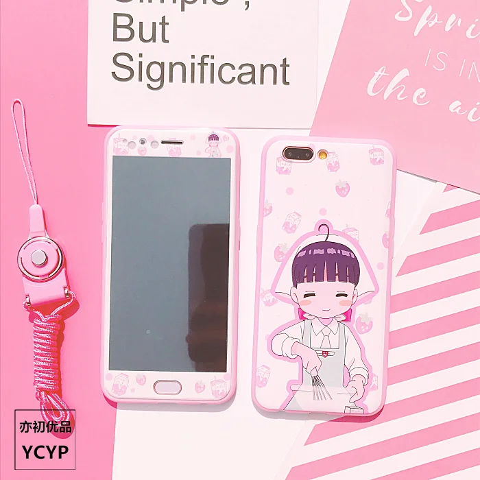 Чехол для iphone X Cardcaptor Sakura + пленка экрана из закаленного стекла 7 8 8plus 6 6S plus розовый